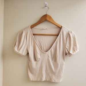Puff sleeve crop top